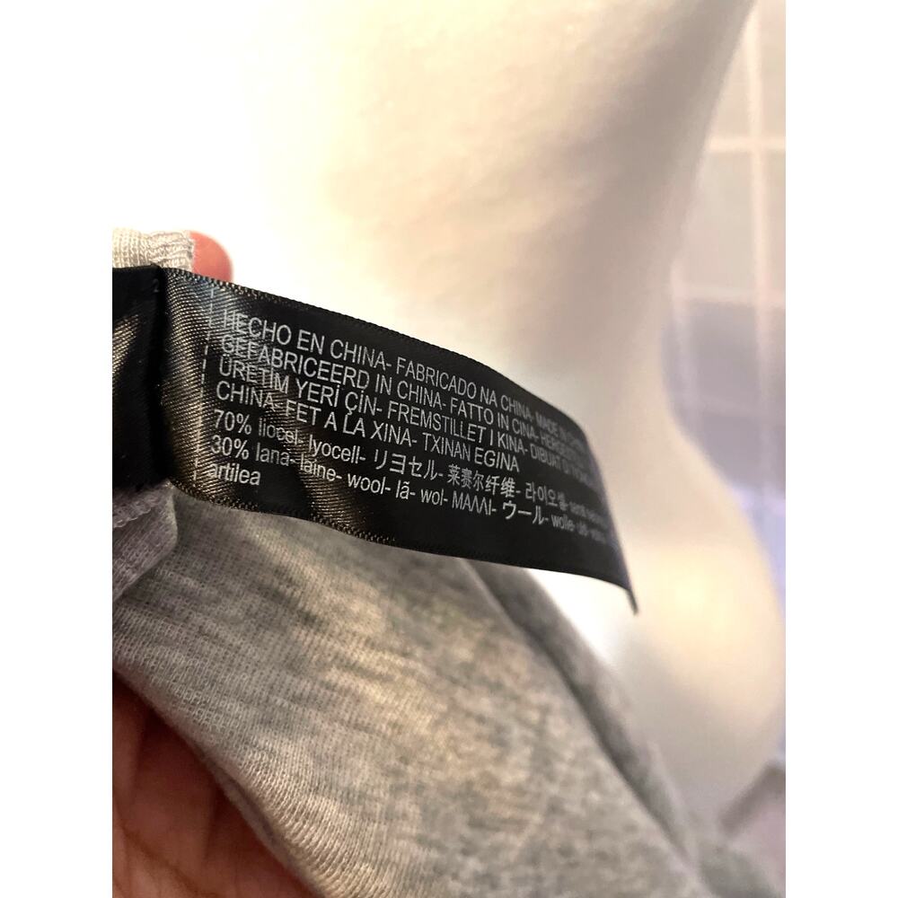 Massimo Dutti NEW Gray Racerback Drape Tank M Super Soft Quiet Luxury Minimalist - Picture 10 of 10